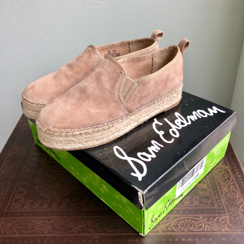 NIB SAM EDELMAN Carrin Oatmeal Platform Espadrille